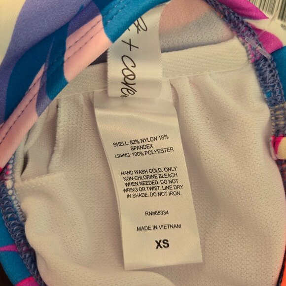 Salt + Cove Juniors Tropical Breeze Knot Multi One Piece Swimsuit XS NWT - Picture 10 of 10